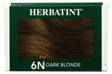 Herbatint 6N Permanent Herbal Dark Blonde Haircolor Gel Kit - 3 per case.