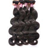 Darlena 8A Brazilian Virgin Hair Body Wave 3 Bundles 14 16 18 inch Virgin Human Hair Bundles Brazilian Hair Weave Total 300 Grams Natural Color