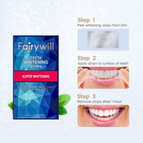 Express Whitening Strips for Teeth, Dental Formula 1 Hour White Strips Reduces Sensitivity Safe for Enamel, 20 Pcs Non-Slip Whitestrips for Expert Teeth Whitening by Fairywill