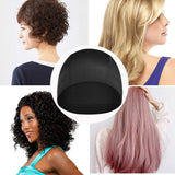 12pcs Dome Caps Stretchable Wigs Cap Spandex Dome Cap Dome Wig Caps for Making Wigs Black Wig Cap Large Hair Style Wig Cap Elastic Dome Caps for Men Women Wigs Making Hair Styling Halloween