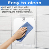 Fogless Shower Mirror, Anti Fog With Shaver holder square Bathroom Shaving Mirror, Fog-Free Wall Hanging Mirror for Bathroom Home Traveling