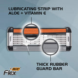 BIC Flex 5 Hybrid Men's 5-Blade Disposable Razor, 1 Handle and 6 Cartridges