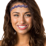 Hipsy Women's Adjustable NO SLIP Pastel Flowers Skinny Headband Gift Packs (Skinny Black/Mint/Glitter 5pk)