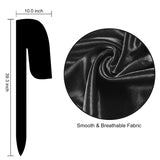Vidsel 3Pcs Headwraps Silky Durags for Men with 1 Wave Cap,Black Wave Durag