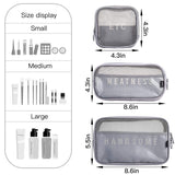 3 Set Large Capacity Makeup Bags Cosmetic Pouch Bags Toiletry Bag for Women Men,Assorted Size Mesh Breathable Toiletry Bag Makeup Brush Bags Travel Kit (Gray)