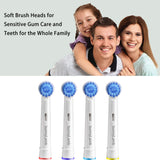 Bunny Lamb Soft Replacement Brush Heads for Sensitive Gum Care and Teeth Compatible with Oral-B - Count of 20