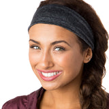 Hipsy Adjustable Cute Fashion Sports Headbands Xflex Wide Hairband for Women Girls & Teens (3pk Charcoal/Floral/Black Xflex)