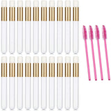 30 Pieces Lash Brush Lash Shampoo Brush Eyelash Extension Cleaning Brush Nose Brushes Cleaner Lash Cleansing Brush Cleanser Washing Peel Off Blackhead with 4 Eyelash Brushes (White)