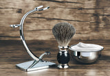 GRUTTI Shaving Set, Shaving Stand & Soap Bowl & Badger Brush Deluxe Men's Gift Set for Shaving Dad Gifts,boyfriend Gifts,Husband Gifts and Thanksgiving Gift