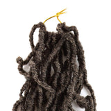 Ling Xiu 18 Inch Nu Faux Locs Crochet Hair 5 Packs Natural Crochet Braids Goddess Faux Locs Crochet Braids Synthetic Soft Locs Braiding Hair for Women(1B/27)