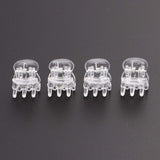 LEORX 60pcs Mini Hair Claw Transparent Small Resin Hair Jaw Clip Non-slip Hair Barrettes for Hair Styling, 1.5cm