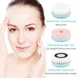 Facial Cleansing Brush, 3 in 1 Waterproof Facial and Body Massager Brush, Professional Electric Face Brush for All Skin Exfoliating Deep Cleansing