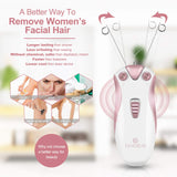 Cordless Electric Facial Threading Hair Removal for Women, Rechargeable Face Hair Remover Cotton Thread Epilator for Fast Removing Very Fine Vellus Hair on Face & Chin (Rose Gold)