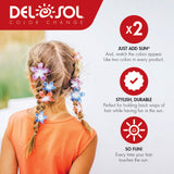 Del Sol Color-Changing Hair Prongs - Changes Color from in the Sun - Stylish Hair Clips that give you Two looks in One - 3 Piece