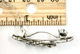 12 Pieces Set Dragonfly Style Crystal Barrette With Silver Color Metal Clip 5 Different Crystal Color