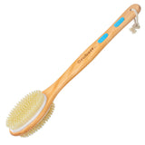 Gruberr Bath Body Brush Set - for Glowing Skin, Soft and Stiff Bristles, Short and Long Brushes for Easy Reach, Dry or Wet Brushing - Cellulite, Lymphatic, Exfoliating - Men, Women, Elderly - w/hooks