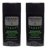 Herban Cowboy Natural Grooming Maximum Protection Deodorant, Forest Scent (Pack of 2) with Aloe Vera, Rice, Rosemary, Parsley and Sage, Organic and 100% Vegan, Paraben and Aluminum Free, 2.8 oz each
