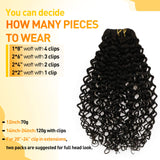 JoYoung Clip in Extensions Human Hair 16 inch #2 Darkest Brown Clip in Hair Extensions Natural Wavy Hair Extensions Clip in Human Hair Brown Double Weft 100g 7pcs