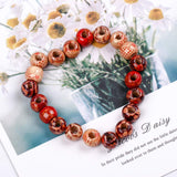 200 Pieces Deadlocks Beads Hair Jewelry Decoration Accessories Metal Hair Cuffs Gold Silver Aluminum Hair Coil Wooden Beads and 200 M Metallic Cord for Braiding Hair Pendant Charms