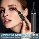 Heated Eyelash Curler for Women Long Lasting Curl Eye Tools Quick Heating Electric Eyelash Curler USB Rechargeable Portable Electronic Eye Lashes Curler