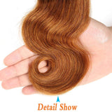 Seelaak Ombre Brown Bundles Body Wave Hair 3 Bundles Ombre T30/1B Two Tone Colors 10A Brazilian Remy Hair Extensions for Black Women (10 12 14)