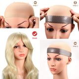 16 Pieces Silicone Wig Grips Band Set Includes 6 Pieces Sweatproof Wig Headband 8 Pieces Stretchy Wig Caps Stocking Caps for Wig and 2 Pieces Hair Edge Brush Dual Edge Brush and Comb