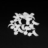 FINGERQUEEN 500 Pcs 10 Sizes French Short Style Acrylic False Nail Art Tips Finger Sticker Extension ToolFlower Handle with Number