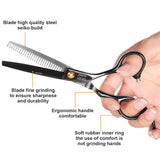 Hair Cutting Scissors, Acocho 11 pcs, Scissors for Hair Cutting, Black, Hair Cutting Scissors Set, Professional Thinning Scissors for Cutting hair