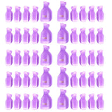 TEUVO 50 Pcs Toe Polish Remover Clips Set, Polish Remover Clips for Toenails Polish and Fingernails Polish, Soak Off Clips for Home and Professional Salon, Purple