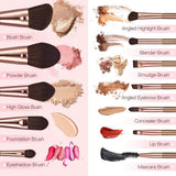 12 Pieces Premium Makeup Brush Set, Professional Makeup Brushes Premium Spectrum Brushes, Foundation Eyeshadow Eyebrow Full Face Brush Set with Makeup Bag