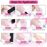 WAKANIYA Dip Powder Nail Kit Starter-8 Nude Colors Dipping Powder Nails System for French Nail Manicure Art No Nail Lamp Needed Acrylic Dipping Powder Nail Refill Set for Beginners Home DIY Salon