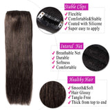 S-noilite Clip in Hair Extensions Human Hair for Women Clip in Human Hair 100% Remy Human Hair 3/4 Full Head One Piece/5 Clips Straight 20"(50cm)-50g (#02 Dark Brown)