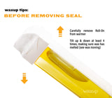 waxup Honey Roll On Wax 8 Pack and 200 Wax Strips, Pro Refill, Hot Hair Removal Wax Cartridge, Depilatory Wax Roller for Sensitive Skin, Home Self Waxing Body, Legs, Arms. Soft Wax Warmer not included