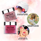NAILGIL Dip Powder Kit Powder Refill Set- 10 Colors Dipping Powder Nail Starter Kit for Beginners No UV/LED Lamp Needed French Nail Manicure
