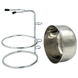 PerPro Mens Shaving Grooming Sets, Beautiful Stainless Steel Shave Bowl and Shaving Stand Brush for Safety Blade Razor and Double Edge Razor