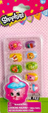 Shopkins 10 Press-on Nails with Cupcake Chic Nail File / 1 Nail Polish with Nail Stickers / 1 Donut Lip Balm with Stickers