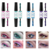2 in 1 COOSA 4 Colors Waterproof Lengthen Colored Mascara,Natural Long-Lasting Smudgeproof Variety Pack Eyelash Mascara for Eyelash Eye Makeup