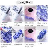 40 Rolls Starry Sky Nail Foil Adhesive Transfer Sticker Tips, EBANKU Nail Art Stickers Tips Wraps Foil Transfer Adhesive Glitters Acrylic DIY Decoration Kit(4 Boxes)