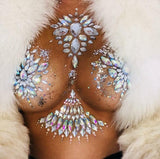 Glitter Tattoo Sticker Boho Body Decor Sticker Bindi Sticker Can Be Stick On Self Adhesive Gems Chest Tattoo Sticker Pasties Temporary Tattoos Carnival Bohemian