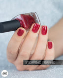ILNP Stopping Traffic - Fire Engine Red Holographic Nail Polish
