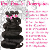 Brazilian Virgin Hair Body Wave 3 Bundles Deals (14 14 14,300g) 8A Unprocessed Human Hair Bundles Weave Wet And Wavy Hair Extensions