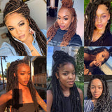 Nu Faux Locs 18Inches Pre-Looped Crochet Braiding Hair Synthetic Crochet Braids Hair Extensions Goddess (18inch, 27)