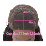 10 Inch Bob Lace Front Wigs Human Hair 150% Density Short Curly Bob Deep Wave 4x4 Closure Wigs for Black Women Human Hair Wigs with Baby Hair Pre Plucked Natural Color