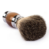 QSHAVE 100% Best Original Pure Badger Hair Shaving Brush Handmade. Faux Agate Handle. Perfect for Wet Shave, Safety Razor, Double Edge Razor