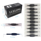 Tattoo Needles and Tubes Combo - Yuelong 40PCS 25mm 7RS Tattoo Tube with Tattoo Needles for Tattoo Kits Tattoo Supplies (1207RS)