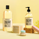Compagnie de Provence Savon de Marseille Extra Pure Liquid Soap - Fragrance Free - 16.7 Fl Oz Glass Pump Bottle and 33.8 fl oz Plastic Bottle Refill