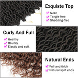 Lihui Goddess Locs Crochet Hair For Black Women 14 Inch Faux Locks Crochet Hair Braids Soft Goddess Faux Locks Crochet Hair Pre Looped Crochet Faux Locks Hair Extension (14inch, 1B/30, 6Packs)