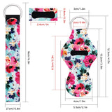 10 Pairs Vibrant Chapstick Holder Keychains, Neoprene Lipstick Holder Keychain Protective Cases with Wristlet Lanyard, Portable Balm Holders Pouch for Girls Women - Convenient & Lovely (Style 4)
