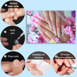 1000 PCS French Coffin Ballerina Nail Tips Acrylic Nails Artificial Half False Flake Nail Tips 10 sizes with Clear Plastic Cases for Nail Salon Nail Shop DIY Nail Art Ballerina Nails (Clear+Natural)