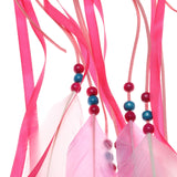 AWAYTR Hippie Headband Feather Dreamcatcher Headdress Boho Headwear Native Headpiece Hippie Feather Hair Accessories (Pink-2)
